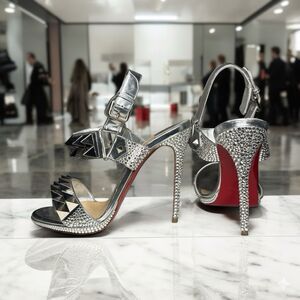 Christian Louboutin Miziggoo Strass Studded Sandal Heels 37